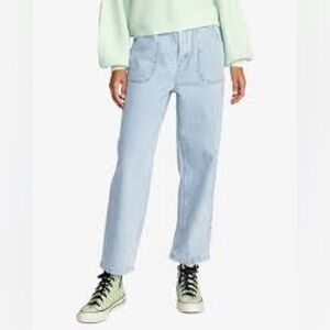 RVCA Light Blue Straight Leg Women's Jeans